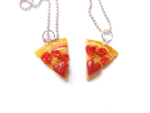 Heart Pizza BFF Necklace Set - Sucre Sucre Miniatures