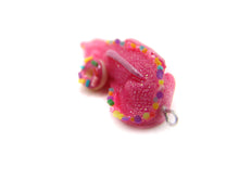 Load image into Gallery viewer, Pink Sprinkle Donut Dragon Charm