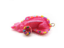 Load image into Gallery viewer, Pink Sprinkle Donut Dragon Charm