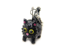 Load image into Gallery viewer, Scaredy Black Cat Charm
