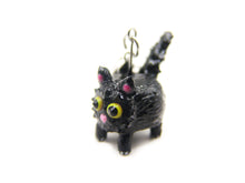 Load image into Gallery viewer, Scaredy Black Cat Charm