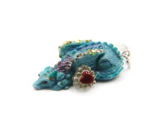 Load image into Gallery viewer, Heatcliff Forget-me-Not Sleepy Dragon Charm | The Yearly Yearning, A Wuthering Heights-Inspired Collection