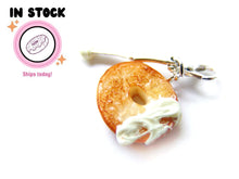 Load image into Gallery viewer, Bagel and Cream Cheese Charm, In Stock!