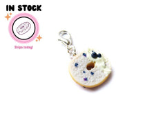 Load image into Gallery viewer, Blueberry Bagel and Cream Cheese Charm, In Stock!