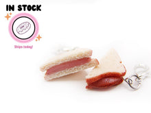 Load image into Gallery viewer, Fried Bologna Sandwich Charm, In Stock! - Sucre Sucre Miniatures