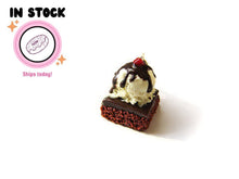 Load image into Gallery viewer, Hot Fudge Brownie Sundae Charm, In Stock!