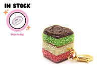 Load image into Gallery viewer, Italian Rainbow Cookie Charm, In Stock! - Sucre Sucre Miniatures