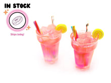Load image into Gallery viewer, Pink Lemonade Charm, In Stock!
