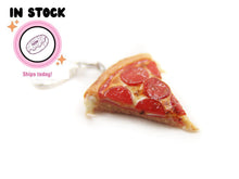 Load image into Gallery viewer, Stuffed Crust Pizza Slice Charm, In Stock!