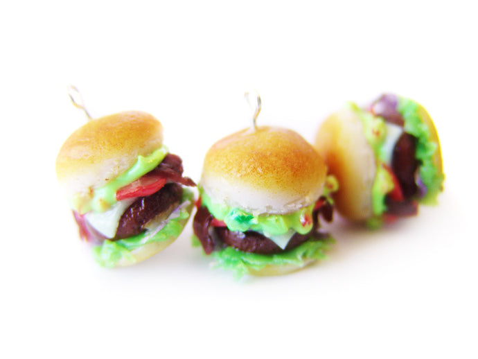 Guacamole n' Swiss Cheeseburger Charm - Sucre Sucre Miniatures