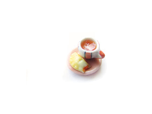 Wizardr-tea Charm Collection, No.009 Pun'kin Pasty Pumpkin Spiced Latte Charm - Sucre Sucre Miniatures
