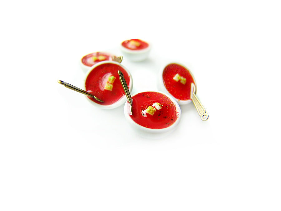 Bowl of Tomato Soup Charm - Sucre Sucre Miniatures