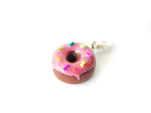 Load image into Gallery viewer, Pink Sprinkle Chocolate Donut Charm - Sucre Sucre Miniatures