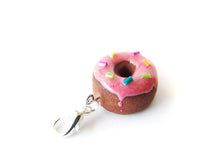 Load image into Gallery viewer, Pink Sprinkle Chocolate Donut Charm - Sucre Sucre Miniatures