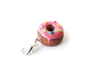 Pink Sprinkle Chocolate Donut Charm - Sucre Sucre Miniatures