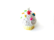 Load image into Gallery viewer, Vanilla Sprinkle Cupcake Charm - Sucre Sucre Miniatures