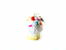 Load image into Gallery viewer, Vanilla Sprinkle Cupcake Charm - Sucre Sucre Miniatures