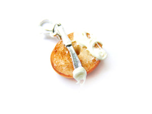 Bagel and Cream Cheese Charm - Sucre Sucre Miniatures
