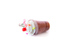 Load image into Gallery viewer, Chocolate Milkshake Charm - Sucre Sucre Miniatures