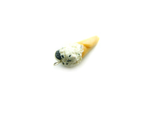 Cookies and Cream Ice Cream Cone Charm - Sucre Sucre Miniatures