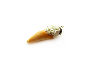 Cookies and Cream Ice Cream Cone Charm - Sucre Sucre Miniatures