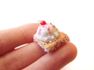 Funfetti Cake Brownie Sundae Charm - Sucre Sucre Miniatures