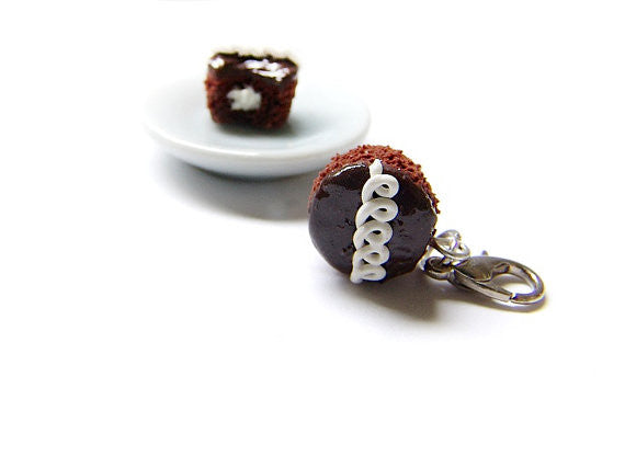 Swirl Chocolate Cream Cupcake Charm - Sucre Sucre Miniatures