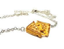 Load image into Gallery viewer, Pull-Apart Grilled Cheese Necklace - Sucre Sucre Miniatures