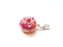 Load image into Gallery viewer, Pink Sprinkle Donut Charm - Sucre Sucre Miniatures