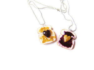 Peanut Butter and Jelly PBJ BFF Necklace Set - Sucre Sucre Miniatures