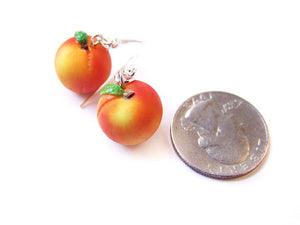 Peach Dangle Earrings - Sucre Sucre Miniatures