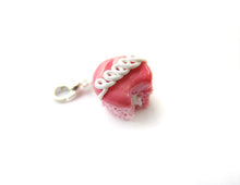 Load image into Gallery viewer, Spring Strawberry Swirl Cream Cupcake Charm - Sucre Sucre Miniatures