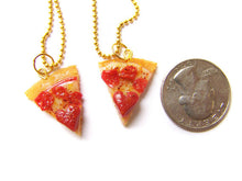 Load image into Gallery viewer, Heart Pizza BFF Necklace Set - Sucre Sucre Miniatures