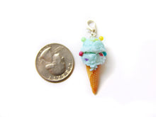 Load image into Gallery viewer, Blue Bubblegum Ice Cream Charm - Sucre Sucre Miniatures