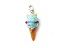 Load image into Gallery viewer, Blue Bubblegum Ice Cream Charm - Sucre Sucre Miniatures