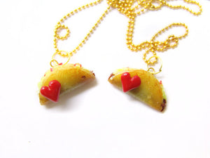 Heart Taco BFF Necklace Set - Sucre Sucre Miniatures