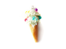 Load image into Gallery viewer, Birthday Cake Funfetti Ice Cream Charm - Sucre Sucre Miniatures