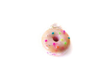 Load image into Gallery viewer, Funfetti Sprinkle Glazed Donut Charm - Sucre Sucre Miniatures