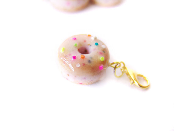 Funfetti Sprinkle Glazed Donut Charm - Sucre Sucre Miniatures