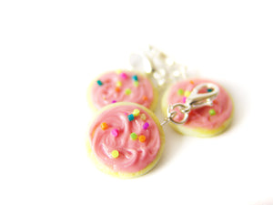 Pink Frosted Sugar Cookie Charm - Sucre Sucre Miniatures